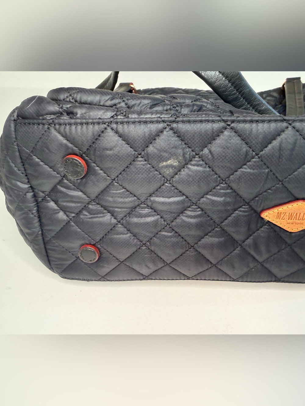 MZ Wallace Crosby Travel Duffel in Black with Gold Hardware - Picture 8 of 13